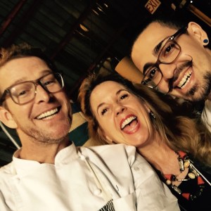 (Girasol Executive Chef CJ Jacobson, writer and chef Justin Abram)