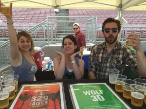 Golden Road Brewery brought lively staff members who were enjoying the event.