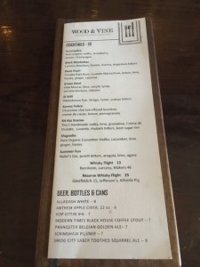 Bar Menu - Photo by Jill Weinlein